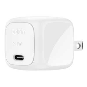BELKIN BoostCharge 30W USB-C 小型充電器 ［1ポート /USB Power Delivery対応 /GaN(窒化ガリウム) 採用］ WCA008QCWH