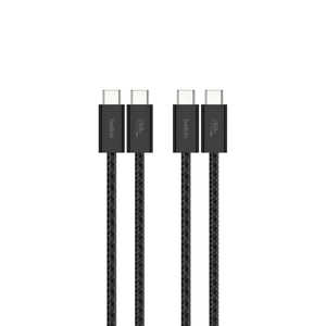 BELKIN 60W USB-C to Cソフトケーブル 1.5M 2本セット ブラック CAB018QC05BK2PK BELKIN 60W USB-C to Cソフトケーブル 1.5M 2本セット ブラック CAB018QC05BK2PK