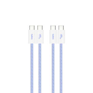 BELKIN 60W USB-C to Cソフトケーブル 1.5M 2本セット ブルー CAB018QC05BL2PK BELKIN 60W USB-C to Cソフトケーブル 1.5M 2本セット ブルー CAB018QC05BL2PK