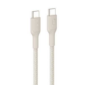 BELKIN USB-C to USB-C 編組ケーブル 60W 1M サンド CAB024fq1MSD