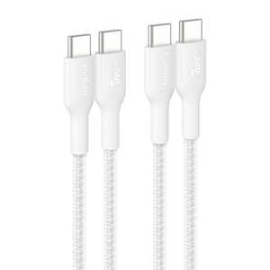 BELKIN USB-C to USB-C ґgP[u 240W 2M zCg 2{Zbg CAB025fq2MWH2PK