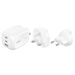 BELKIN BoostChargePro3ポートGaN充電器100Wプラグ交換式 WCH016fqWH BELKIN BoostChargePro3ポートGaN充電器100Wプラグ交換式 WCH016fqWH