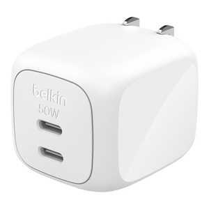 BELKIN BelkinCubicCharger50W2ポート小型充電器 WCH019qcWH BELKIN BelkinCubicCharger50W2ポート小型充電器 WCH019qcWH