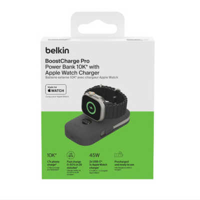 BELKIN BoostCharge 45W Apple Watch対応バッテリー10000mAh (ケーブル