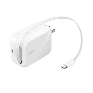 BELKIN BoostCharge Pro 67W 1�|�[�g ������莮USB-C�P�[�u���t�� GaN�[�d�� WCH022qcWH