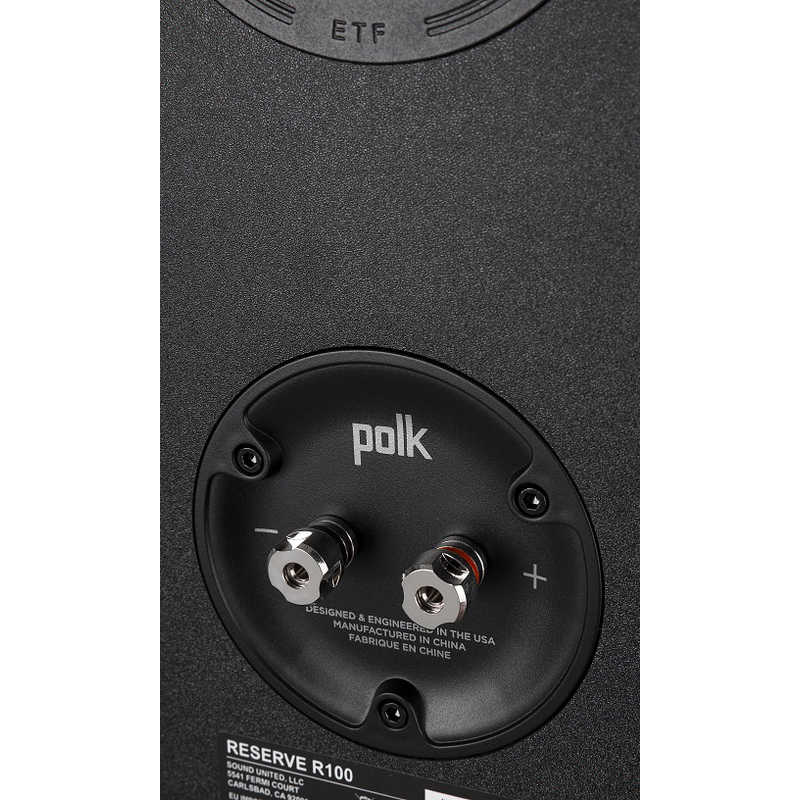 POLK POLK ブックシェルフスピーカー ブラック [ハイレゾ対応 /2本 /2ウェイスピーカー] R100BLK R100BLK