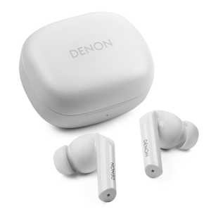 デノン DENON 完全ワイヤレスイヤホン [ ワイヤレス ( 左右分離 ) / ノイズキャンセリング 対応 / Bluetooth 対応 ] ホワイト AHC840NCWWTEM