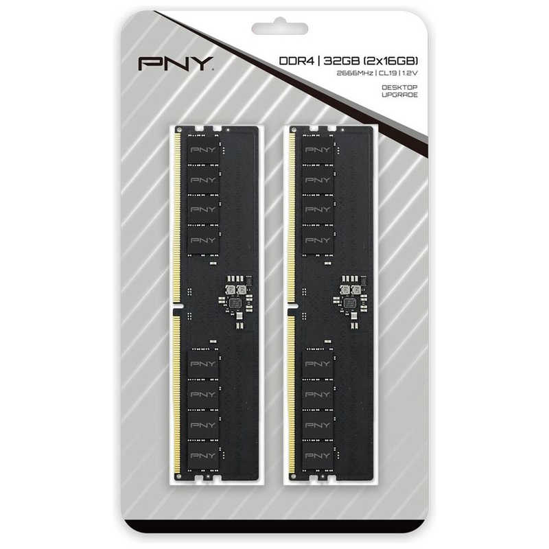 PNY PNY 増設用メモリ DDR4 2666MHz デスクトップPC用[DIMM DDR4 /16GB /2枚] MD32GK2D42666-TB MD32GK2D42666-TB
