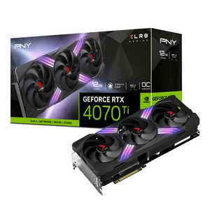 PNY PNY GeForce RTX4070Ti 12GB XLR8 Gaming VERTO EPICX ARGB OC 3FAN｢バルク品｣ VCG4070T12TFXXPB1-O