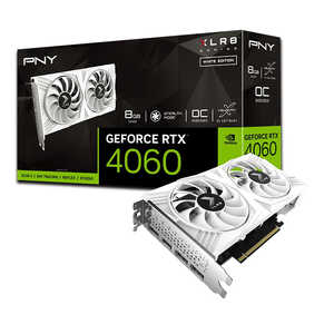 PNY GeFORCE RTX 4060 8GB XLR8 Gaming OC DUAL FAN WHITE EDITION GeForce RTX꡼ /8GBϡ֥Х륯ʡ VCG40608DFWXPB1-O