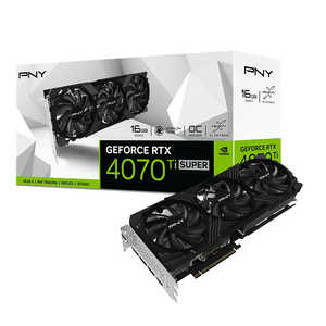 PNY եåܡ GeForce RTX 4070Ti SUPER 16GB VERTO OC 3FAN ֥Х륯ʡ VCG4070TS16TFXPB1-O