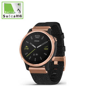 GARMIN fenix 6S Sapphire Black Rose Gold Nylon band 010-02159-8F Black Rose Gold