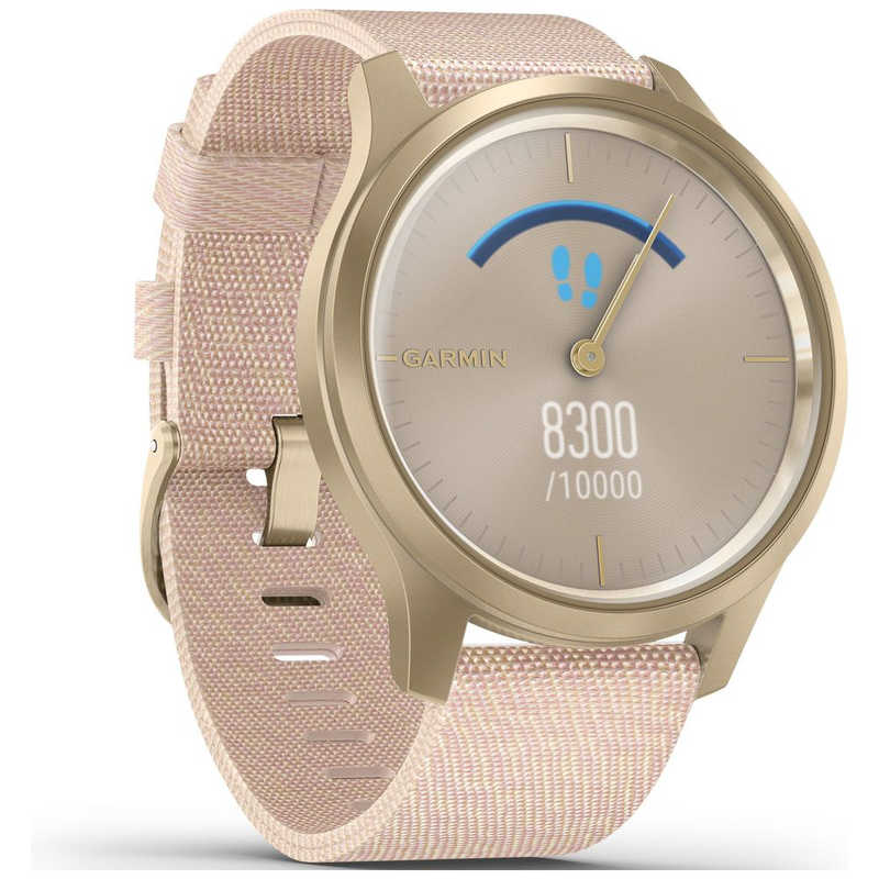 GARMIN GARMIN vivomove Style Blush Pink Nylon   Light Gold 010-02240-72 010-02240-72