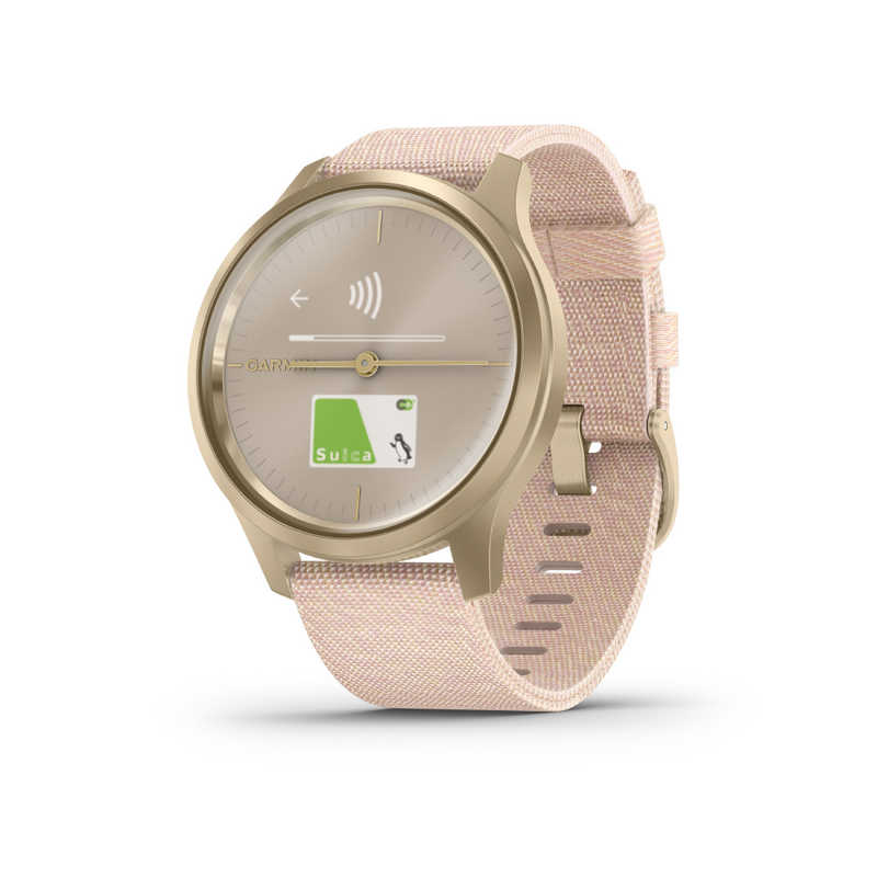 GARMIN GARMIN vivomove Style Blush Pink Nylon   Light Gold 010-02240-72 010-02240-72