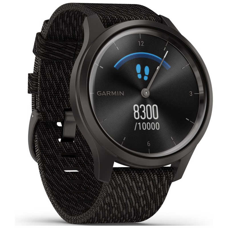 GARMIN GARMIN vivomove Style Black Pepper Nylon   Slate 010-02240-73 010-02240-73