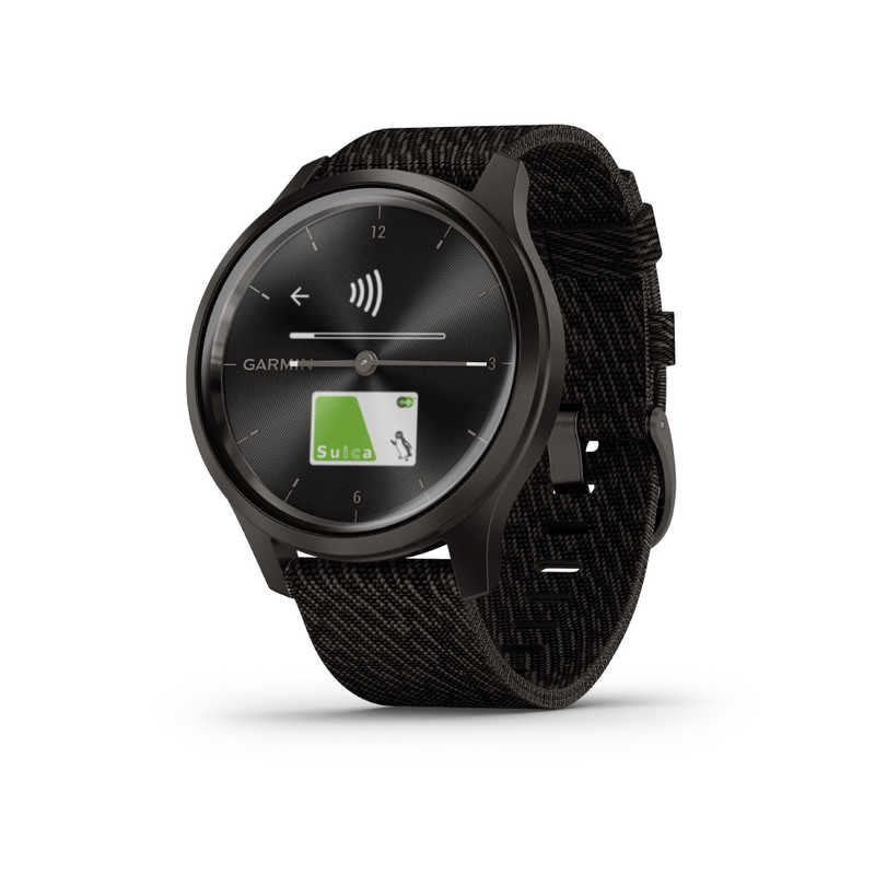 GARMIN GARMIN vivomove Style Black Pepper Nylon   Slate 010-02240-73 010-02240-73