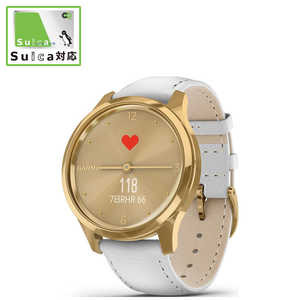 GARMIN vivomove Luxe White Leather / 24K Gold 010-02241-78