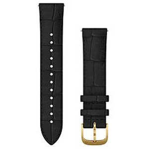 GARMIN Quick Release Х 20mm Black Embossed Italian Leather / 24K Gold PVD 010-12924-62