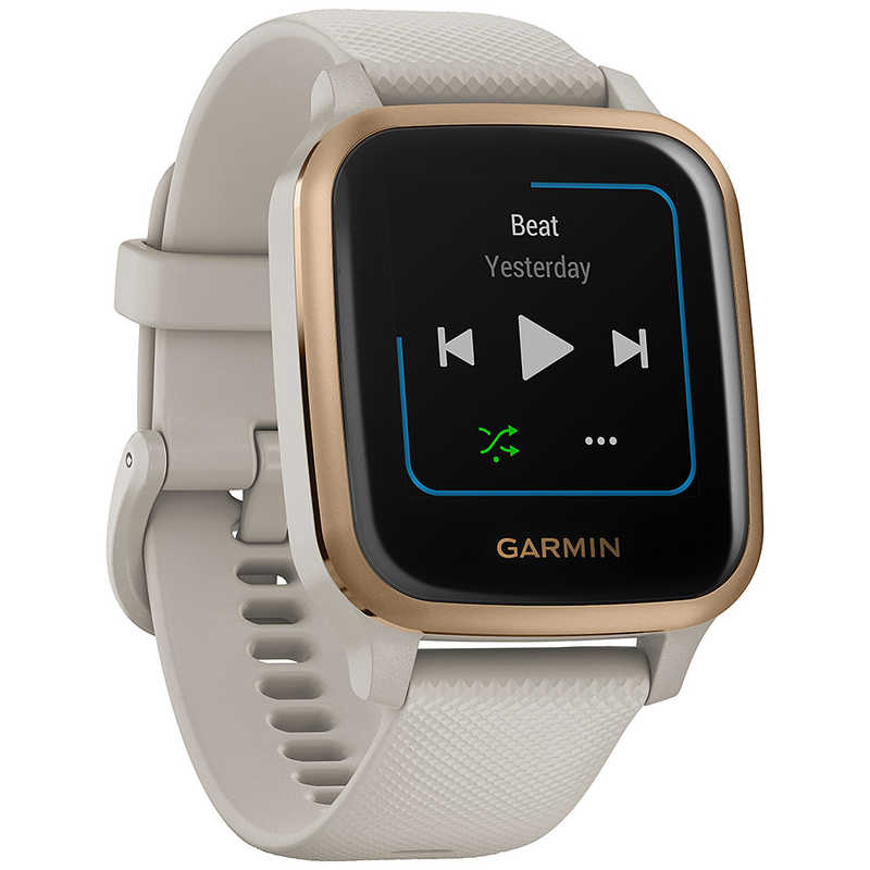 GARMIN GARMIN Venu Sq Music Light Sand Rose Gold  スマートウォッチモード 約6日間 GPSモード+音楽 約6時間 GPSのみ 約14時間  010-02426-71 010-02426-71