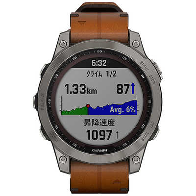 GARMIN スマートウォッチ fenix 7 Sapphire Dual Power Ti Chestnut ...