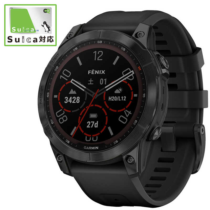 GARMIN GARMIN スマートウォッチ fenix 7 Sapphire Dual Power Ti Black DLC Black 010-02540-46 010-02540-46