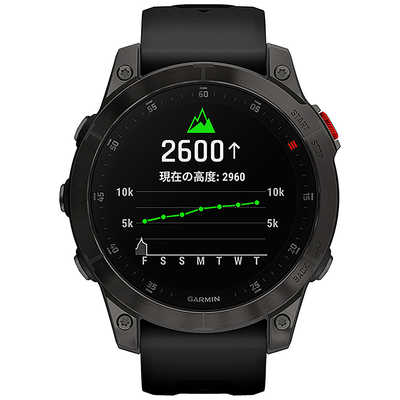 GARMIN スマートウォッチ epix Sapphire Carbon Gray DLC Ti Black 010