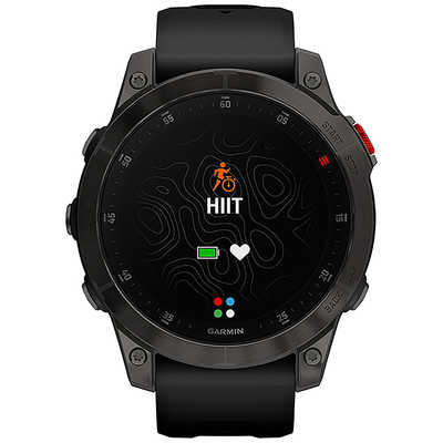 GARMIN スマートウォッチ epix Sapphire Carbon Gray DLC Ti