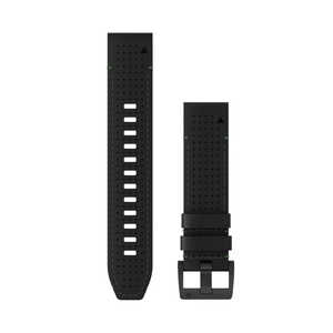 GARMIN MARQ (Gen 2) 用交換バンド QuickFit 22mm Hybrid Leather Strap Black/Green (ガーミン) 010-13225-09