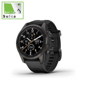 GARMIN fenix 7S Pro Sapphire Dual Power Ti Carbon Gray DLC / Black(Suica対応) 0100277652