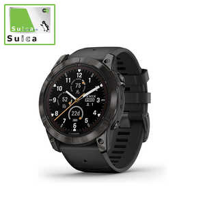 GARMIN ޡȥå fenix 7X Pro Sapphire Dual Power Ti Carbon Gray DLC / Black(Suicaб) 010-02778-52