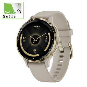 GARMIN Venu 3S French Gray / Cream Gold(Suicaб) 010-02785-42