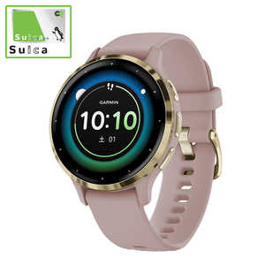 GARMIN GPSスマートウォッチ Venu 3S Suica対応 Pink Dawn / Peach Gold 010-02785-43