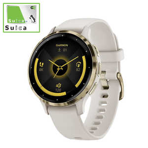 GARMIN Venu 3S Ivory / Cream Gold(Suicaб) 010-02785-44