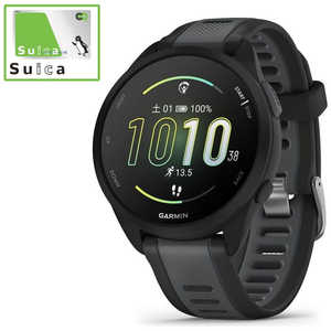 GARMIN Forerunner 165 (フォアランナー 165)ランニングGPSスマートウォッチ (Suica対応) (ガーミン) BlackGray 010-02863-80