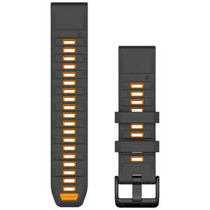 GARMIN QuickFit F8 22mm Graphite/ Spark Orange 22mm Graphite/ Spark Orange 010-13392-05 GARMIN QuickFit F8 22mm Graphite/ Spark Orange 22mm Graphite/ Spark Orange 010-13392-05