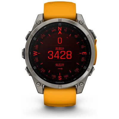 GARMIN デジタル腕時計 黄色 fenix 8 Sapphire Dual Power Amp Yellow - 51mm 010-02907-51
