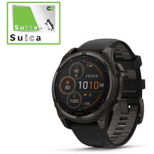 GARMIN fenix 8(フェニックス 8)Sapphire Dual Power 47mm GPSスマートウォッチ(Suica対応) (ガーミン) Ti Carbon Gray DLC/ Black 010-02906-50 GARMIN fenix 8(フェニックス 8)Sapphire Dual Power 47mm GPSスマートウォッチ(Suica対応) (ガーミン) Ti Carbon Gray DLC/ Black 010-02906-50