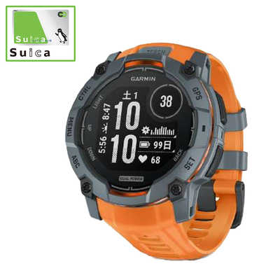 GARMIN Instinct 3 Dual Power 50mm GPSスマートウォッチ(Suica対応