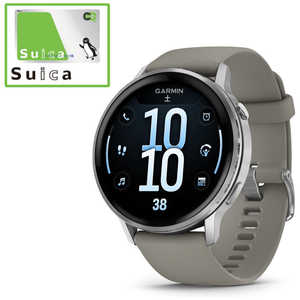 GARMIN Venu 4(Fj[4)45mm AMOLEDfBXvC(Sd}(ECG)Av)(SuicaΉ) (K[~) Silver / Gray Silver / Gray 010-03014-31