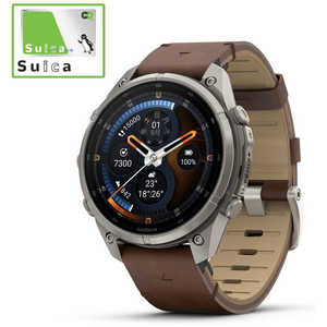 GARMIN fenix 9 Pro inReach Sapphire AMOLED 47mm GPS�X�}�[�g�E�H�b�`(LTE)(�S�d�}�S�d�}(ECG)�A�v��) Ti / Leather Band 010-04336-80