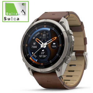 GARMIN fenix 9 Pro inReach Sapphire AMOLED 51mm GPS�X�}�[�g�E�H�b�`(LTE)(�S�d�}�S�d�}(ECG)�A�v��) Ti / Leather Band 010-04337-80