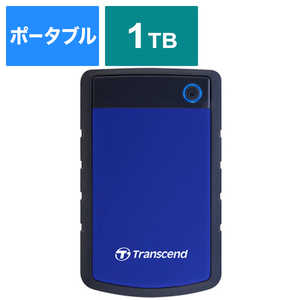 トランセンドジャパン 外付けHDD [ポータブル型/1TB] 受発注商品 TS1TSJ25H3P