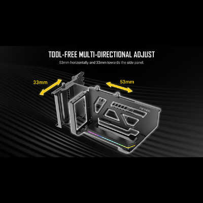 ANTEC SHIFT PCIE 5.0 ARGB グラフィックカードの可動式縦置き