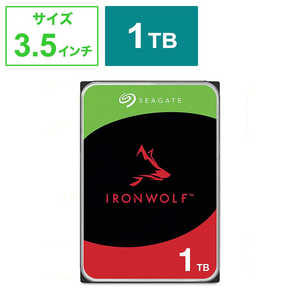 SEAGATE Seagate IronWolf 3.5 ǡ3ǯ 1TB ¢HDD(CMR) 3ǯݾ 6Gb/s 256MB 5400rpm 24ֲư PC NAS ST1000VN008