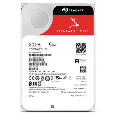 SEAGATE Seagate IronWolf Pro 3.5インチ (ベイ無制限)20TB 内蔵HDD 