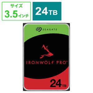 SEAGATE IronWolf Pro 3.5インチ 24TB 内蔵HDD(CMR) PC NAS 用 RVセンサー「バルク品」 ST24000NT002