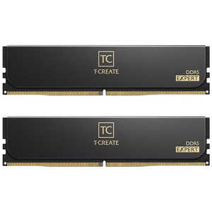 TEAM 増設用メモリ Team T-CREATE EXPERT DDR5 6800（PC5-54400) UDIMM 96GB Kit（48GBx2) Black CTCED596G6800HC36DDC01
