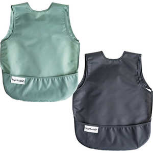 TINYTWINKLE エプロンビブ 2枚セット Small Sage Charcoal TINYTWINKLE エプロンビブ 2枚セット Small Sage Charcoal
