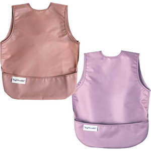 TINYTWINKLE エプロンビブ 2枚セット Small Taupe Lilac TINYTWINKLE エプロンビブ 2枚セット Small Taupe Lilac