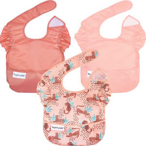 TINYTWINKLE イージービブ 3枚セット Leopard/Peach/Terracota TINYTWINKLE イージービブ 3枚セット Leopard/Peach/Terracota